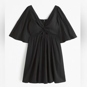 Abercrombie & Fitch Black Twist-Front Mini Dress